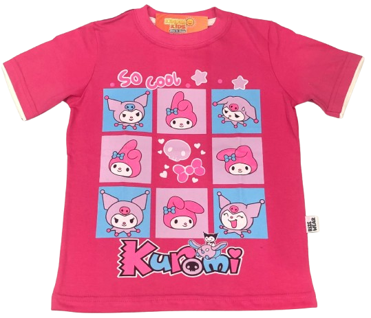 Remera KUROMI / MY MELODY COOL brilla en la oscuridad de algodón