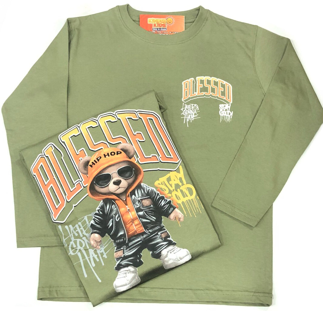 Remera BLESSED doble estampa de algodón