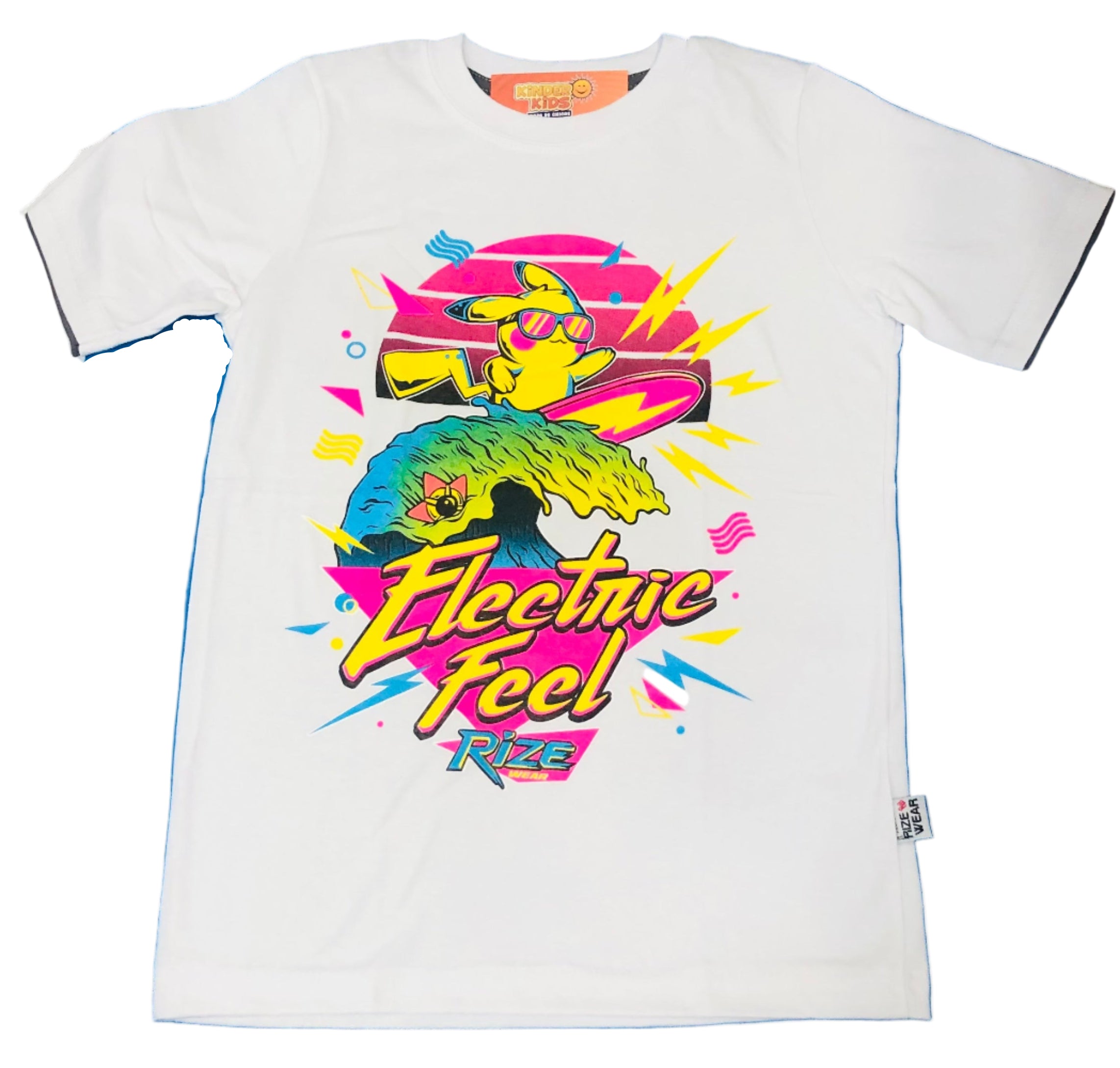 Remera PIKACHU SURF brilla en la oscuridad de algodón