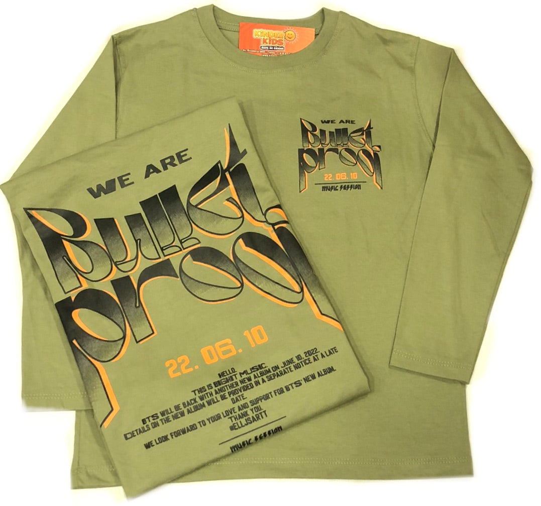 REMERA BULLET PROOP doble estampa de algodón