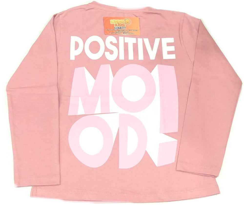 Remera POSITIVE MOOD! doble estampa de algodón