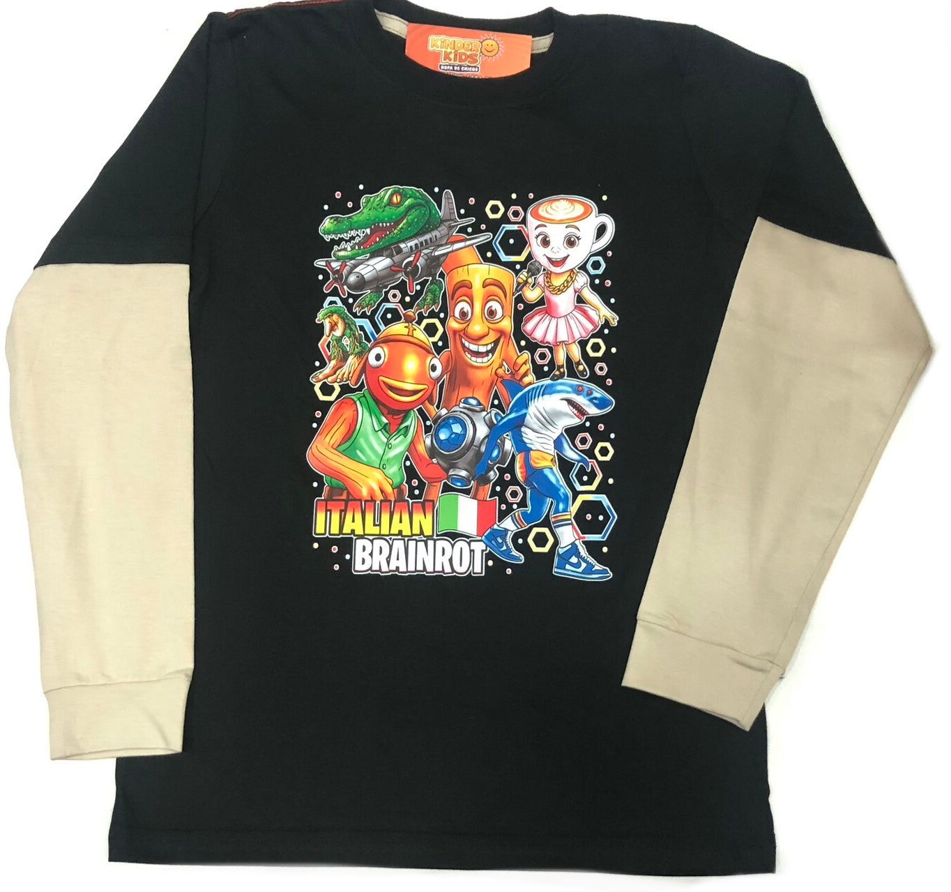 Remera ITALIAN BRAINROT brillo en la oscuridad de algodón
