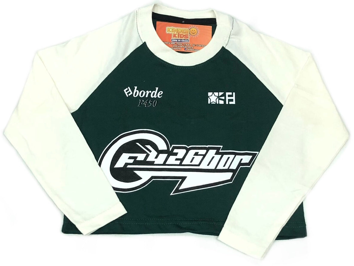 Remera F426 cintura manga larga de algodón