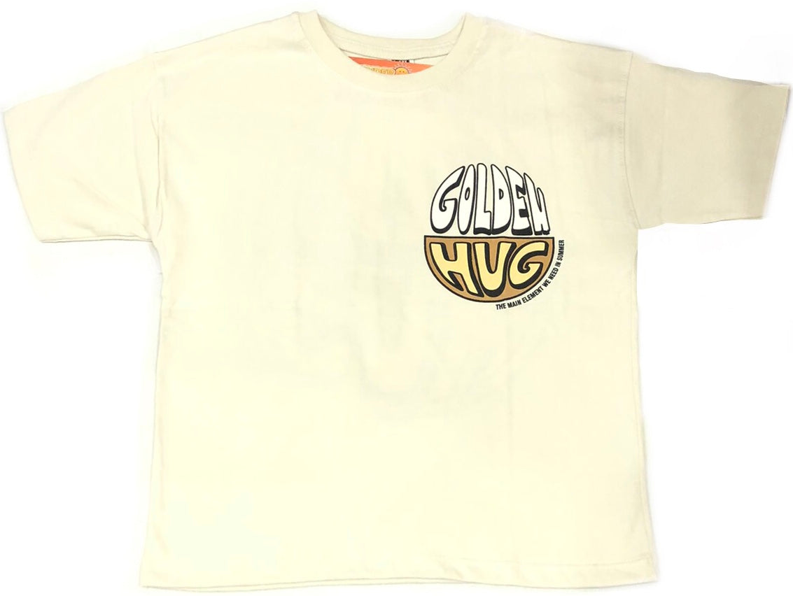 Remera over GOLDEN HUG doble estampa M/corta de algodón