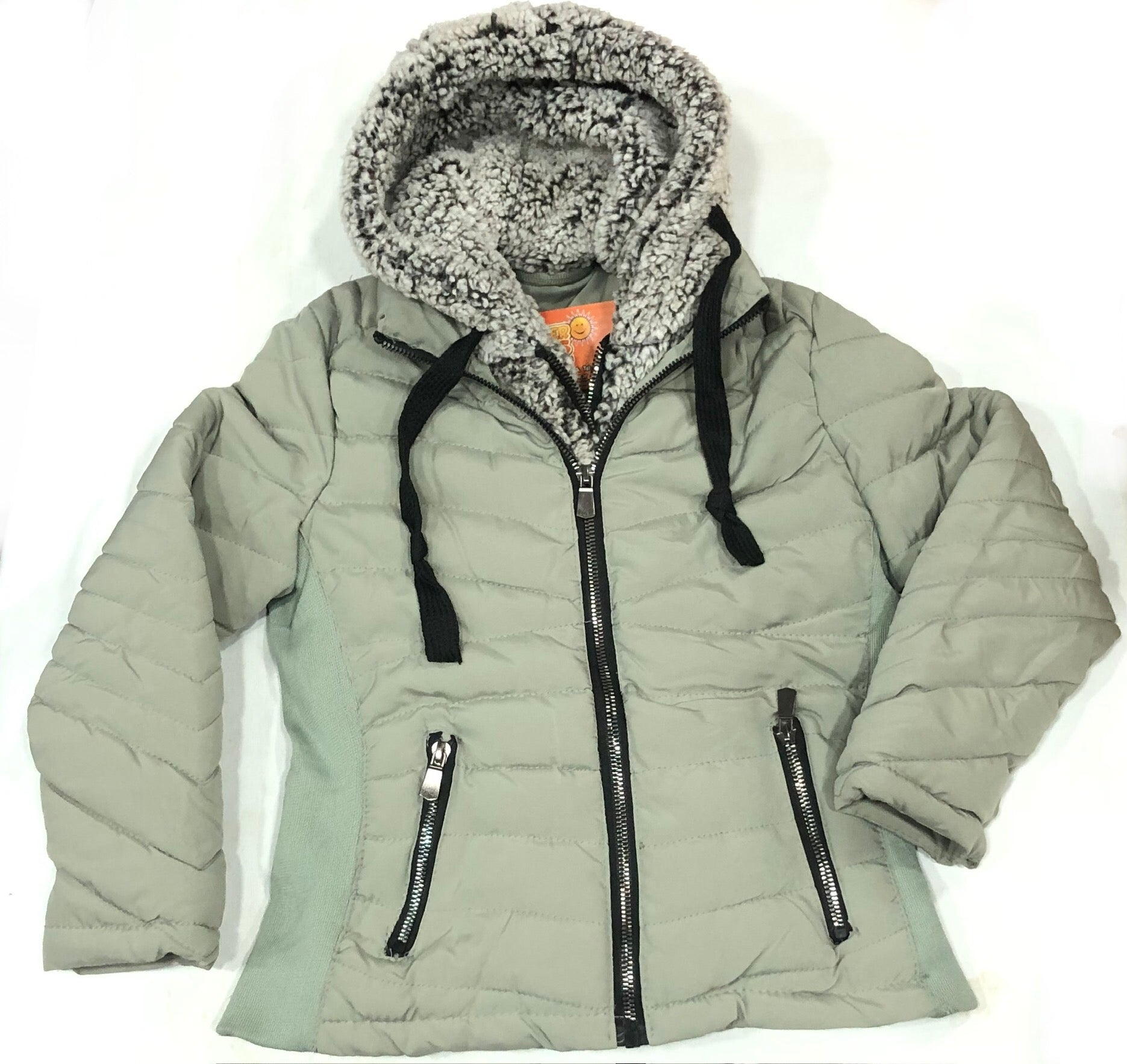 CAMPERA IMPORTADA C/ spandex, C/ capucha de Piel desmontable nena
