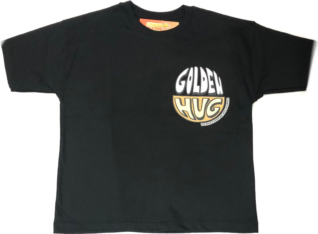 Remera over GOLDEN HUG doble estampa M/corta de algodón