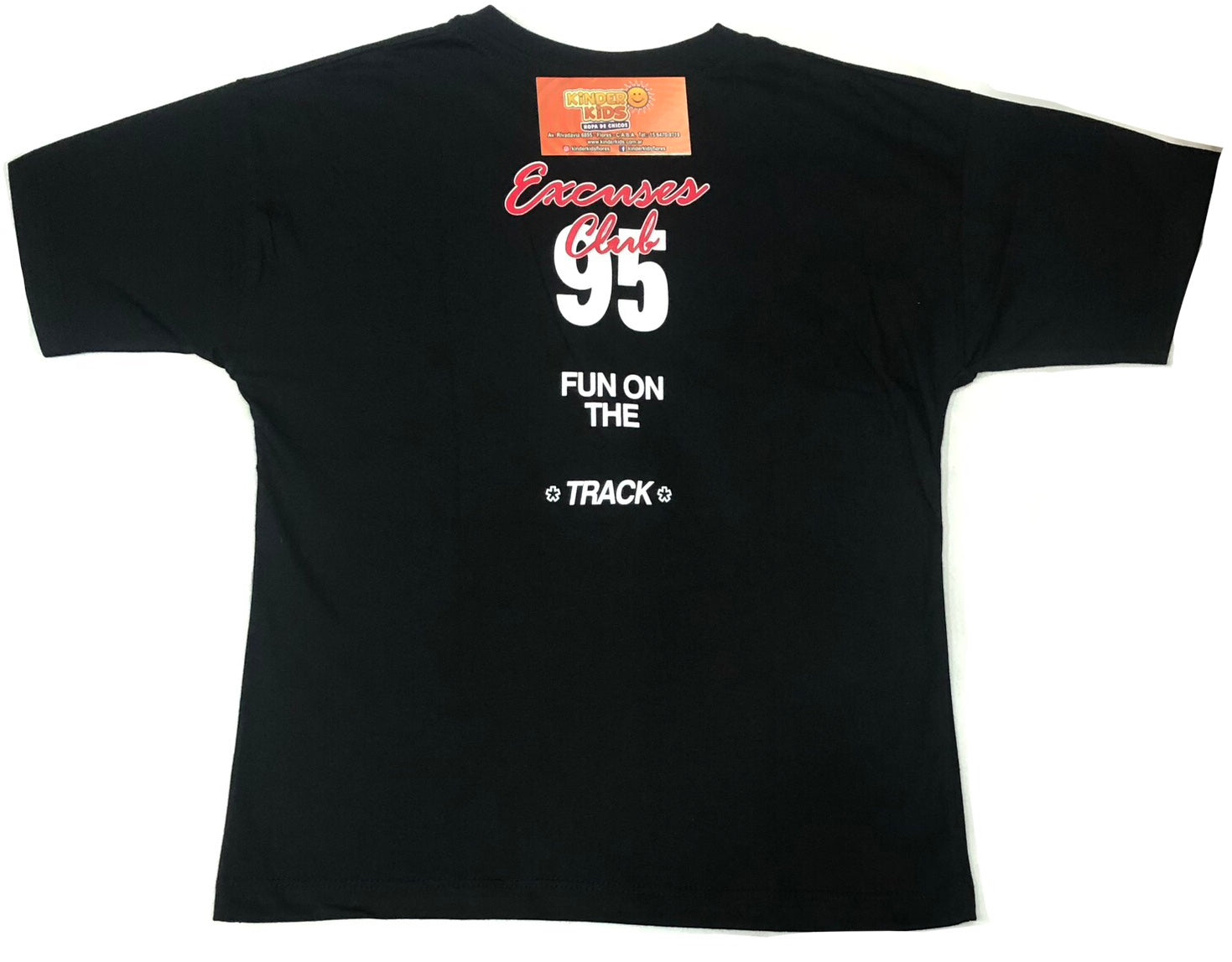 Remera over EXCUSES CLUB 95 doble estampa de algodón