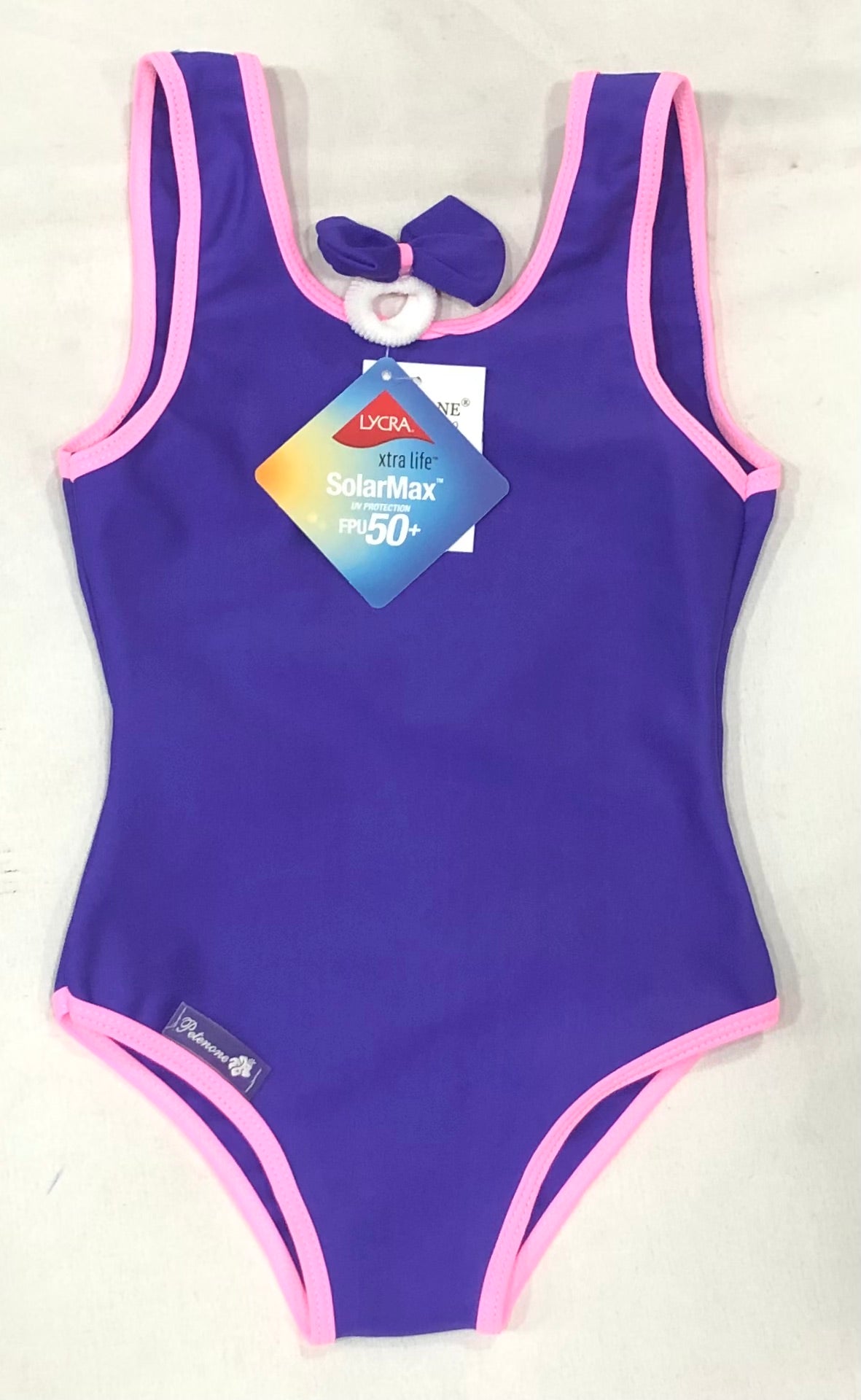 Malla entera lycra lisas con colita de pelo