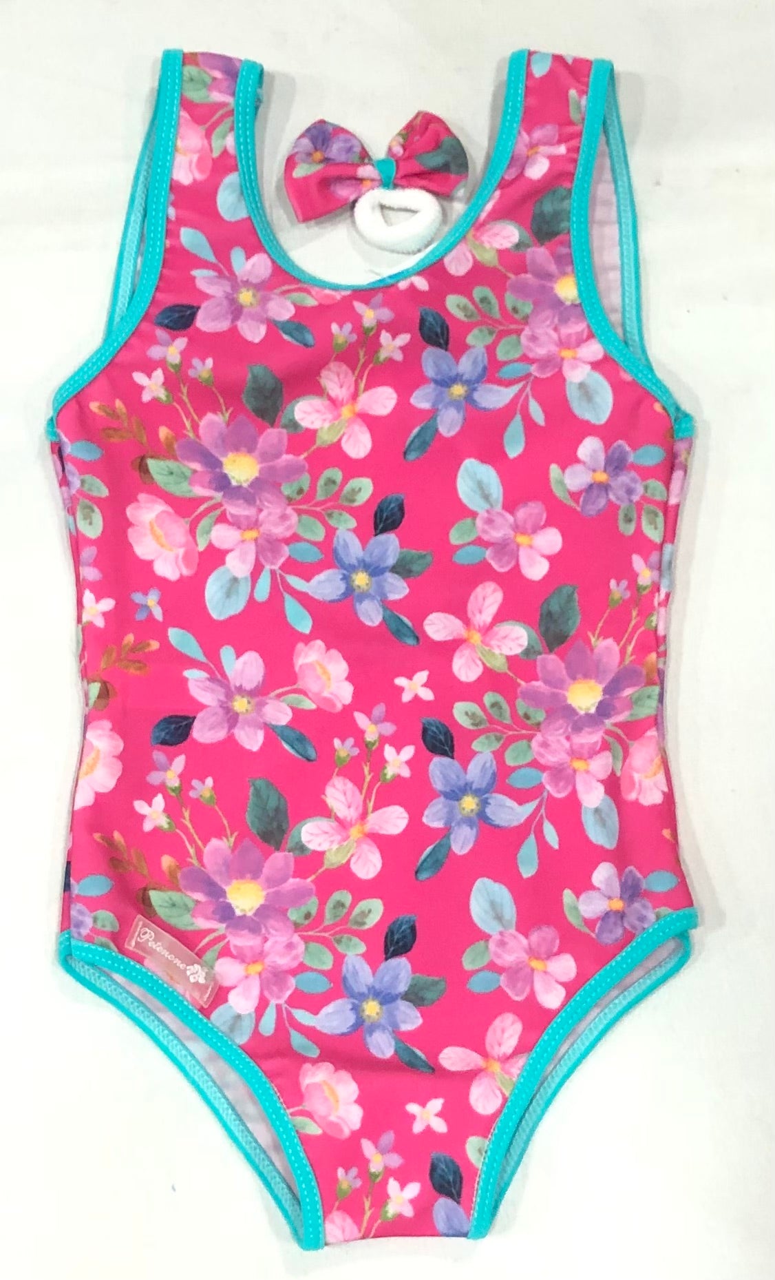 Malla entera estampada flores lycra