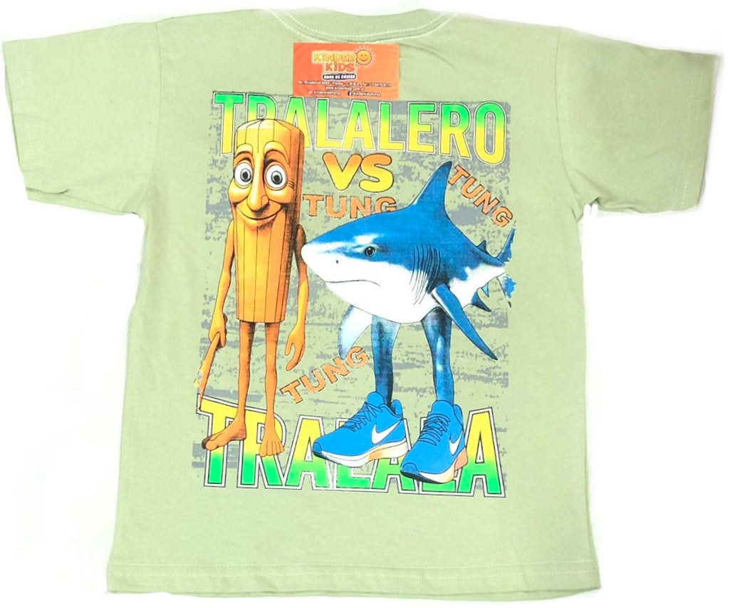 Remera TRALALERO TRALALA doble estampa de algodón