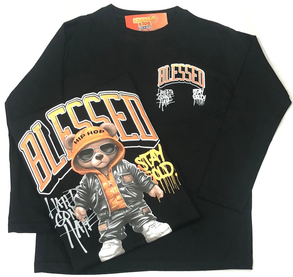 Remera BLESSED doble estampa de algodón