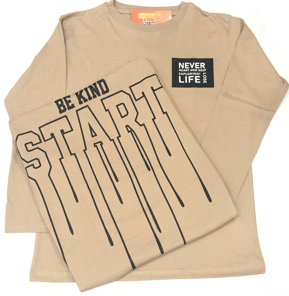 Remera NEVER LIFE doble estampa de algodón
