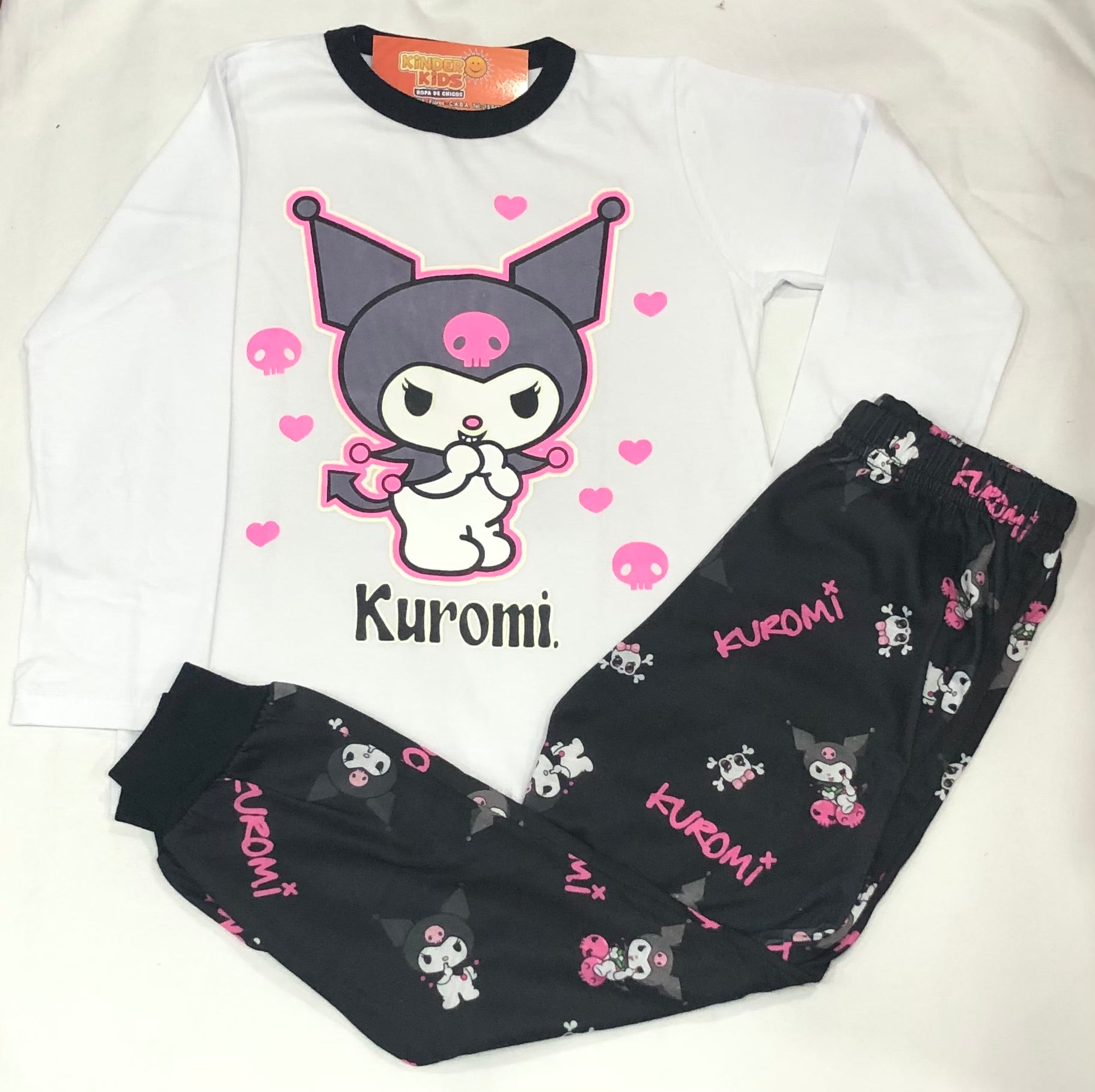 Pijama de algodón KUROMI brilla en la oscuridad