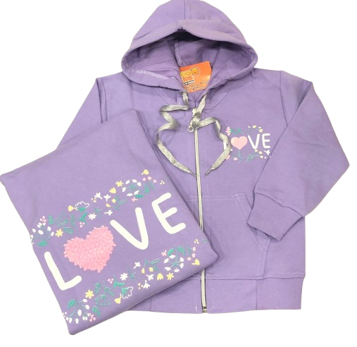 Campera LOVE doble estampa rústica