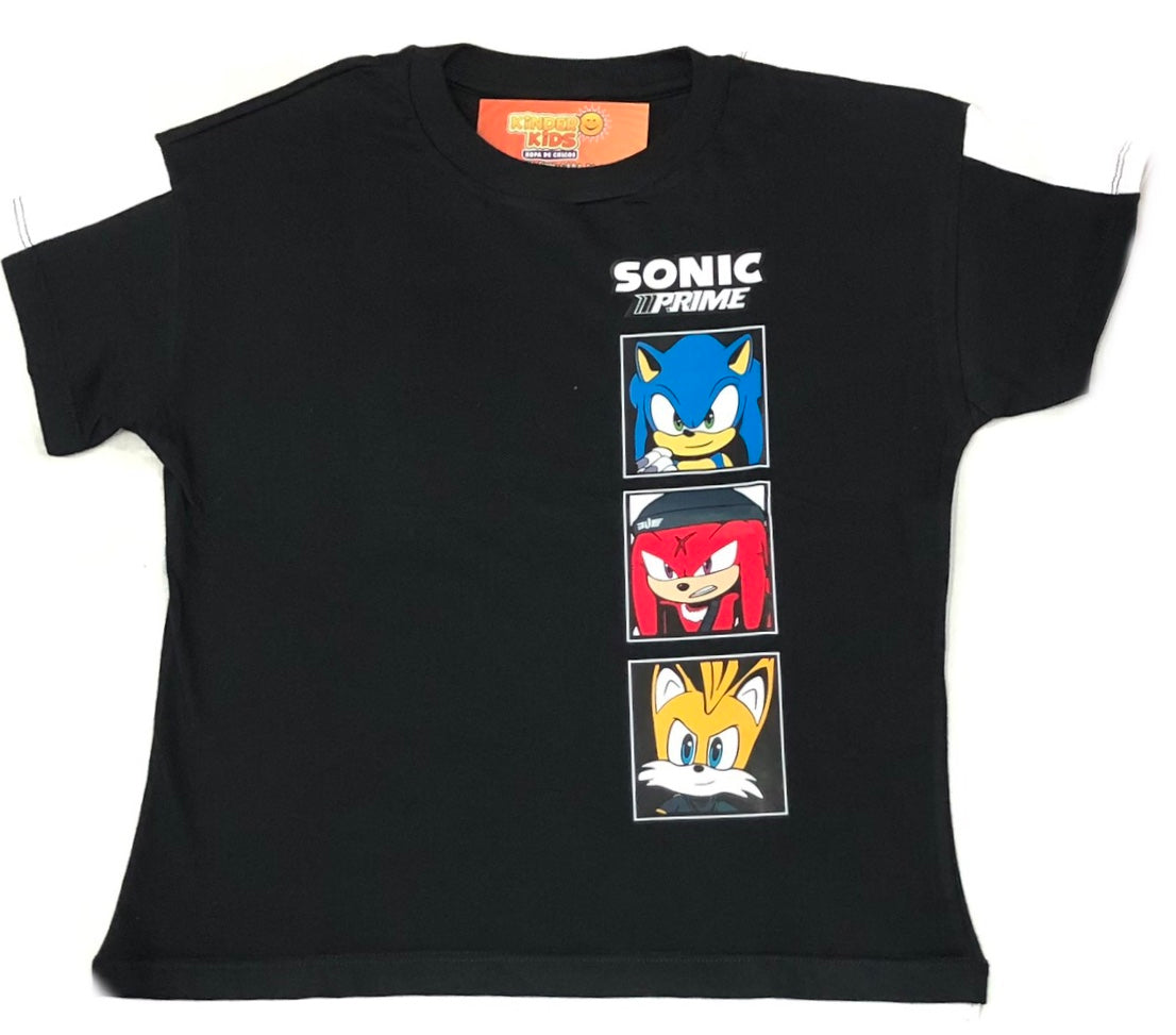Remera SONIC PRIME FOXY doble estampa de algodón