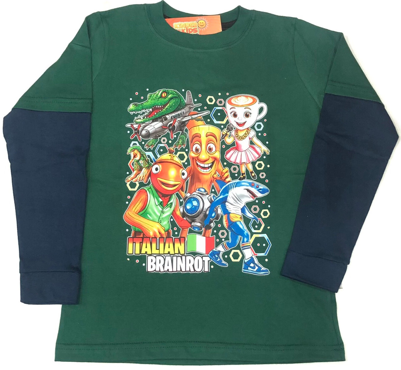 Remera ITALIAN BRAINROT brillo en la oscuridad de algodón