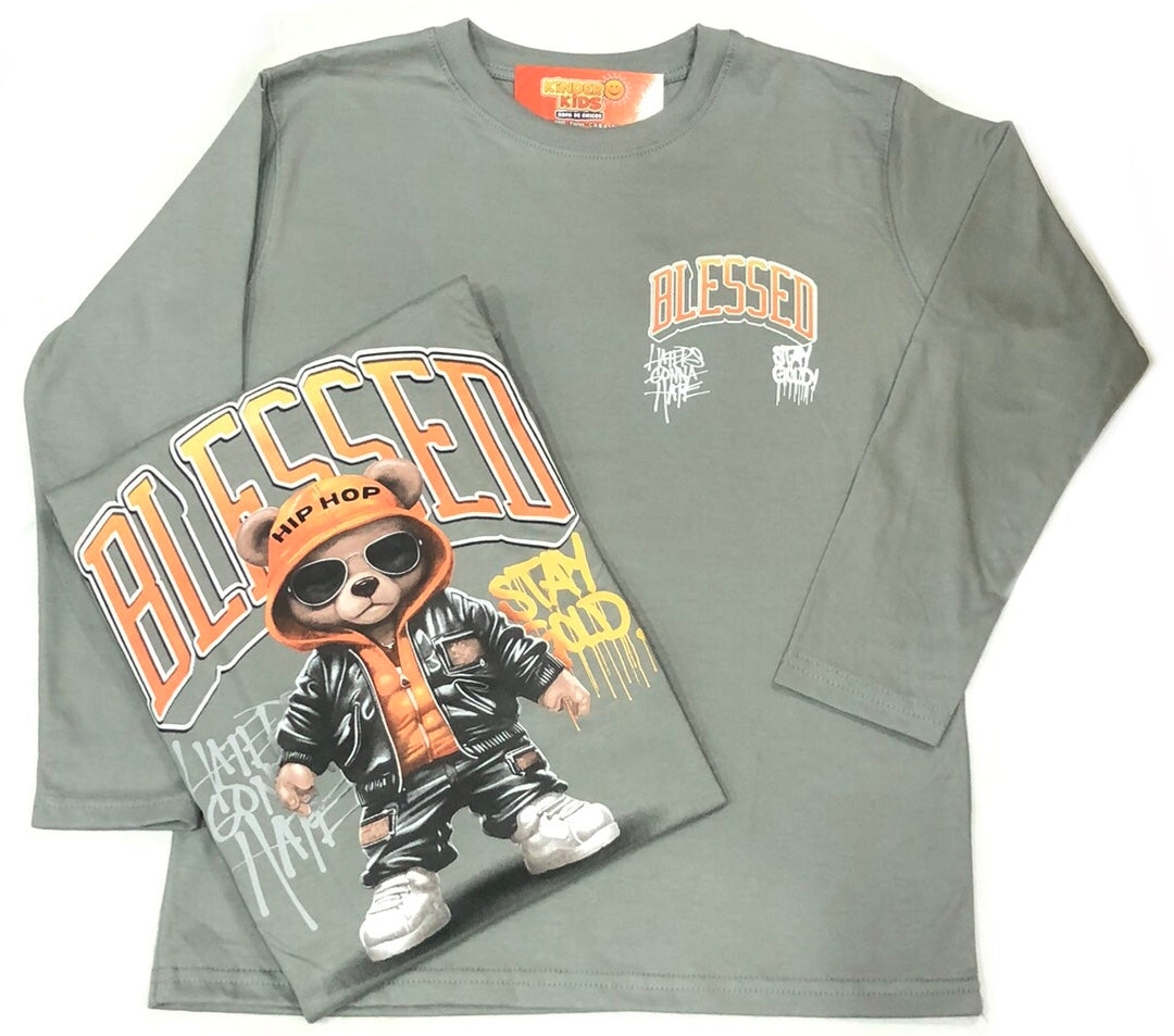 Remera BLESSED doble estampa de algodón