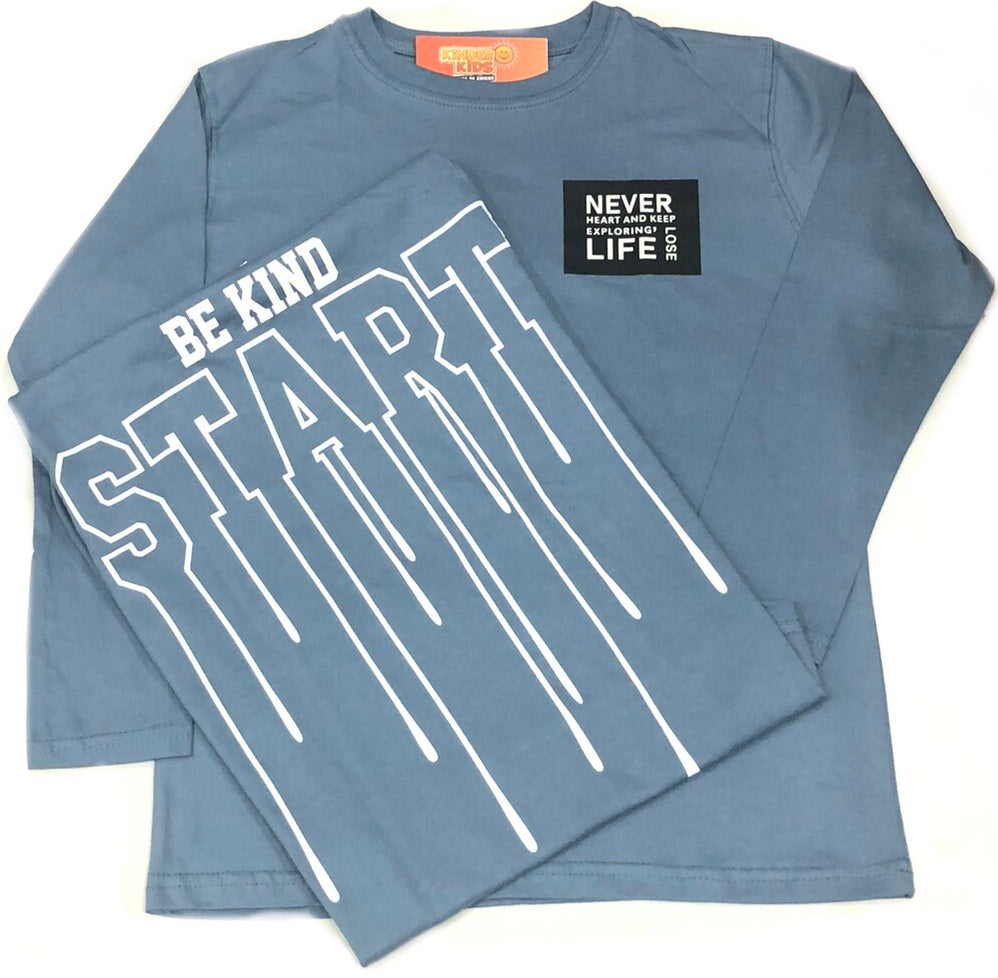 Remera NEVER LIFE doble estampa de algodón
