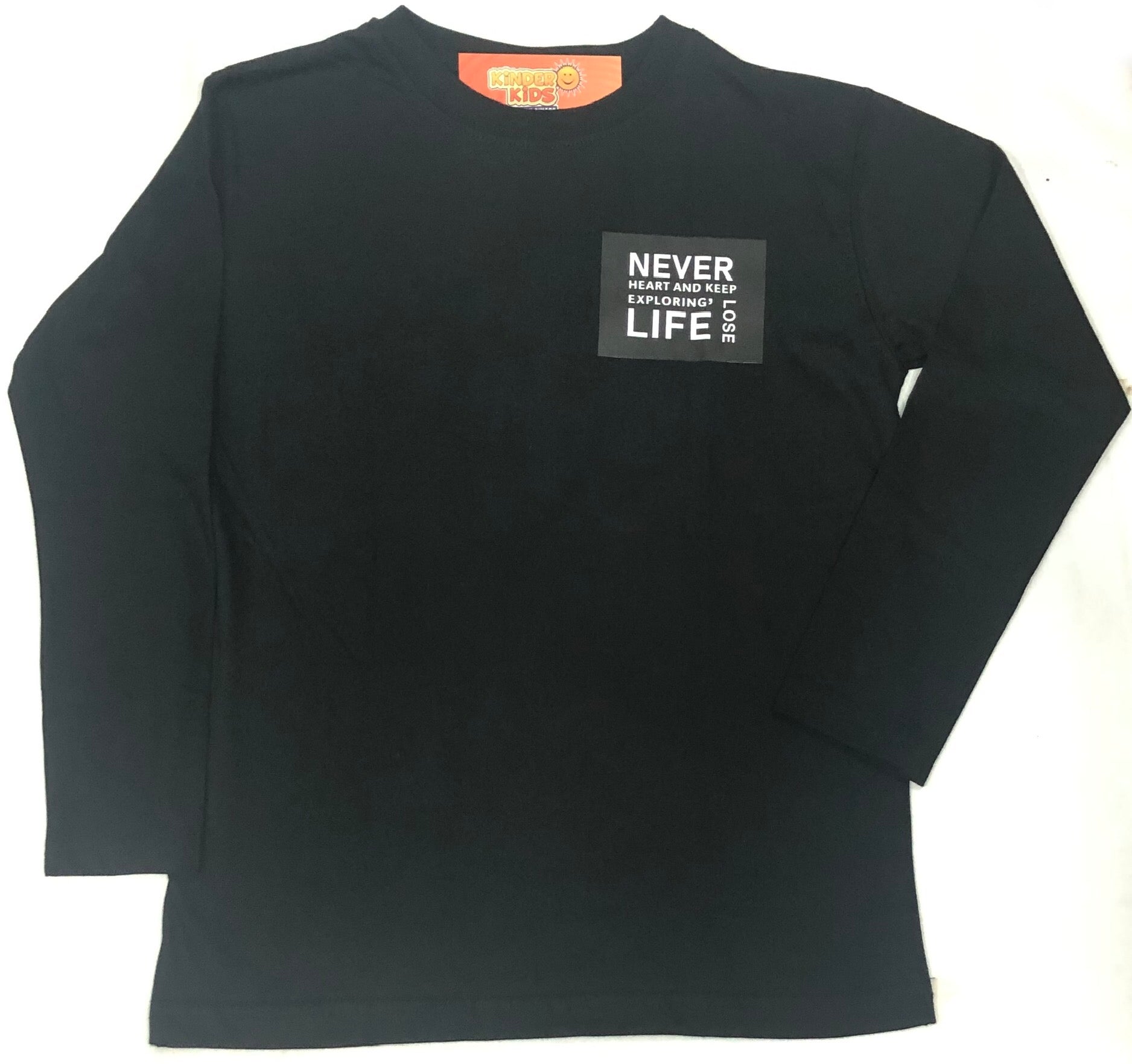 Remera NEVER LIFE doble estampa de algodón