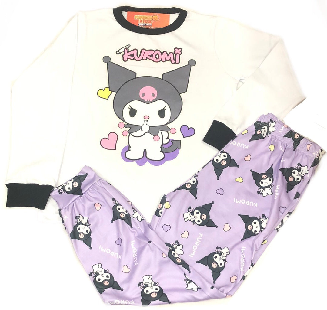 Pijama de algodón KUROMI brilla en la oscuridad