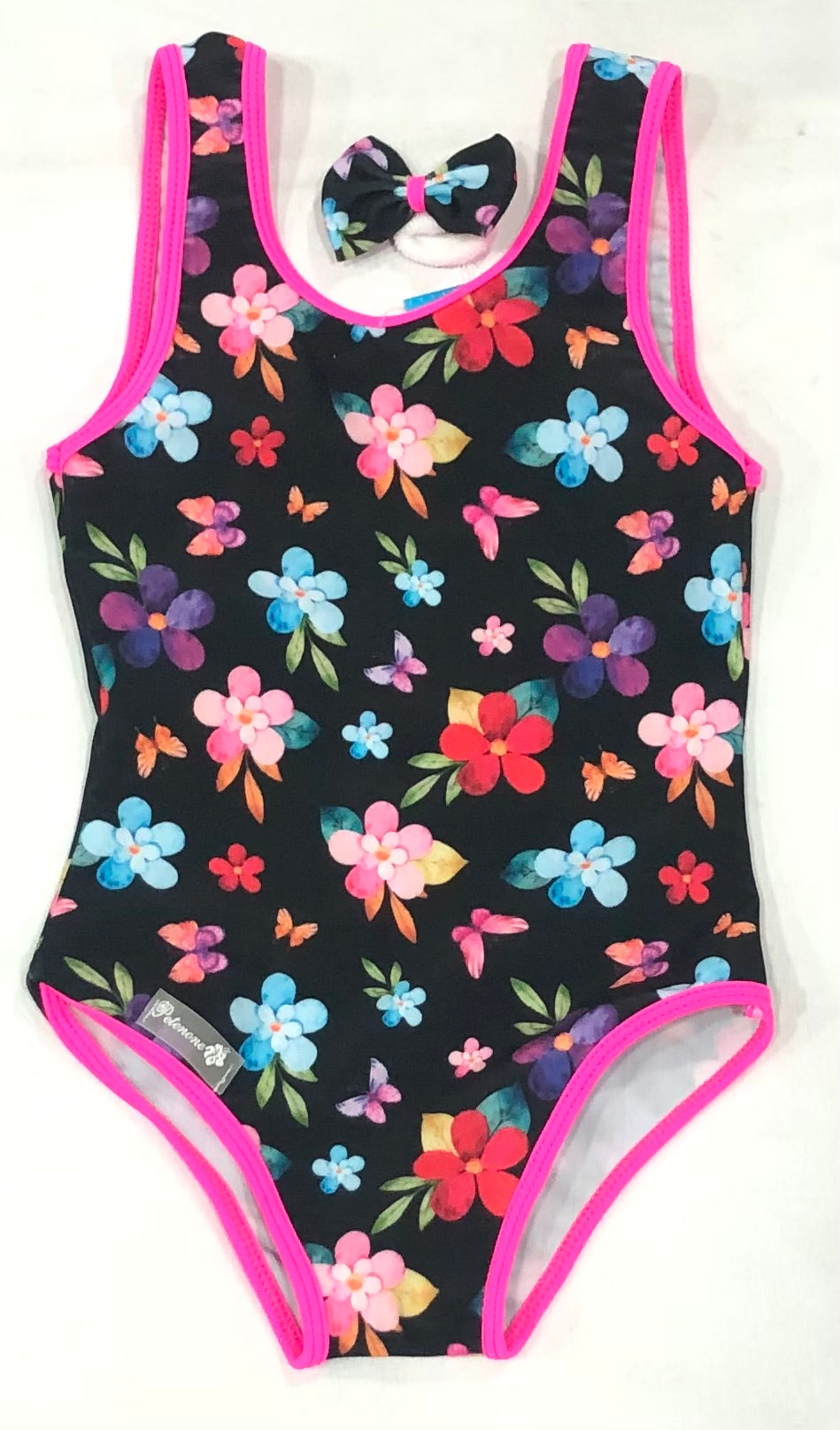 Malla entera estampada flores lycra