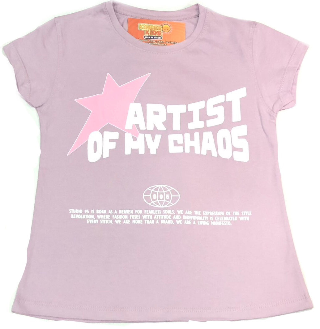 Remera ARTIST OF MY CHAOS doble estampa de algodón
