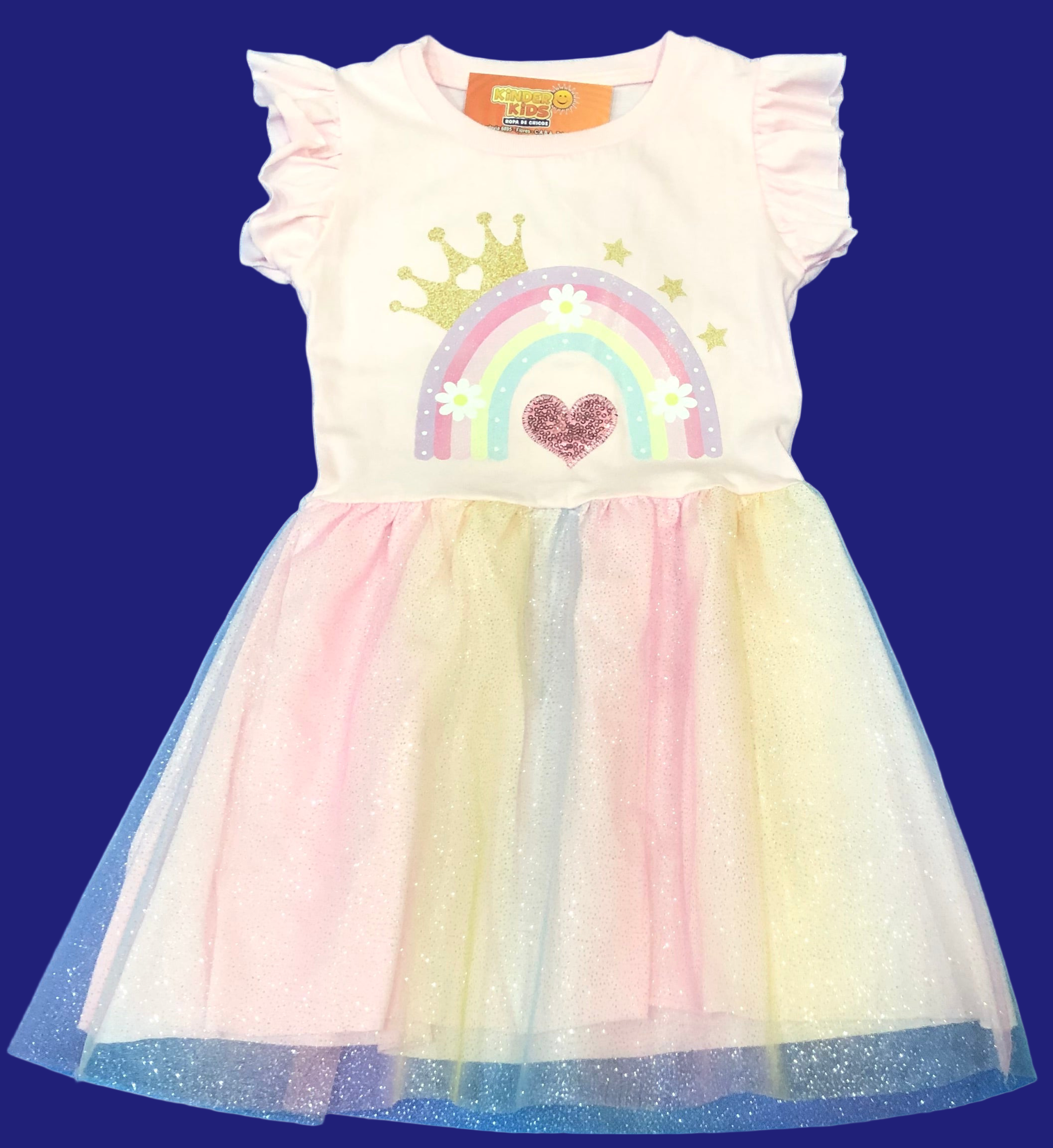 VESTIDO TUTU ARCOÍRIS BRILLOS