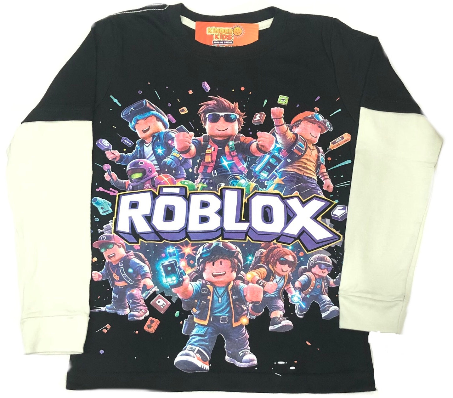 Remera ROBLOX TODOS brilla en la oscuridad de algodón