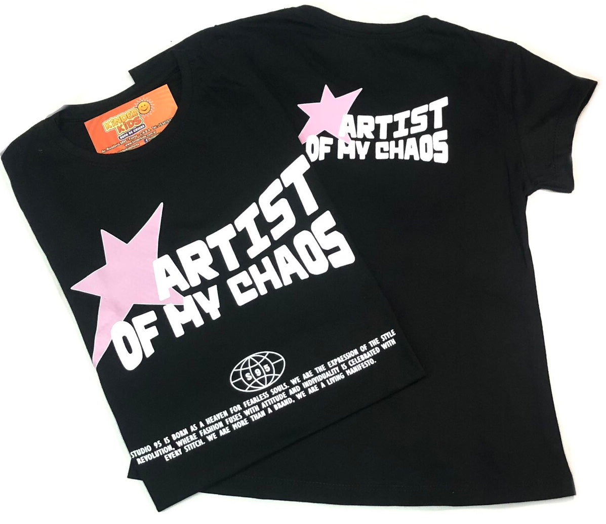 Remera ARTIST OF MY CHAOS doble estampa de algodón