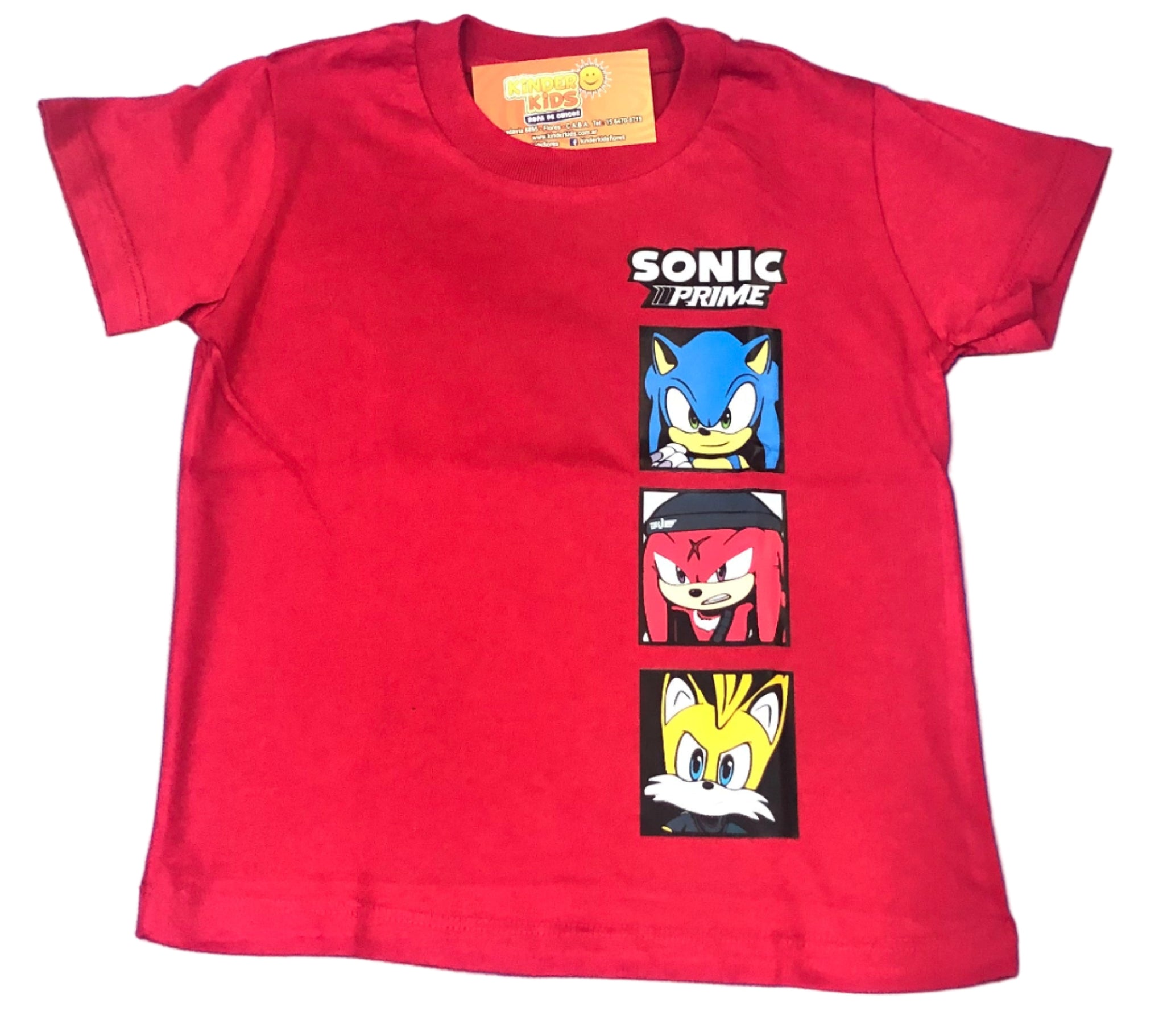 Remera SONIC PRIME FOXY doble estampa de algodón