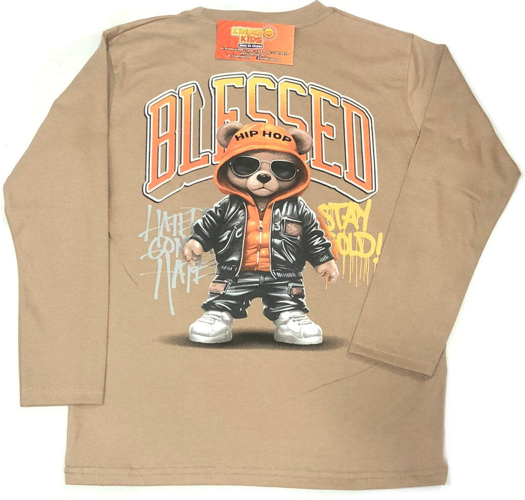 Remera BLESSED doble estampa de algodón