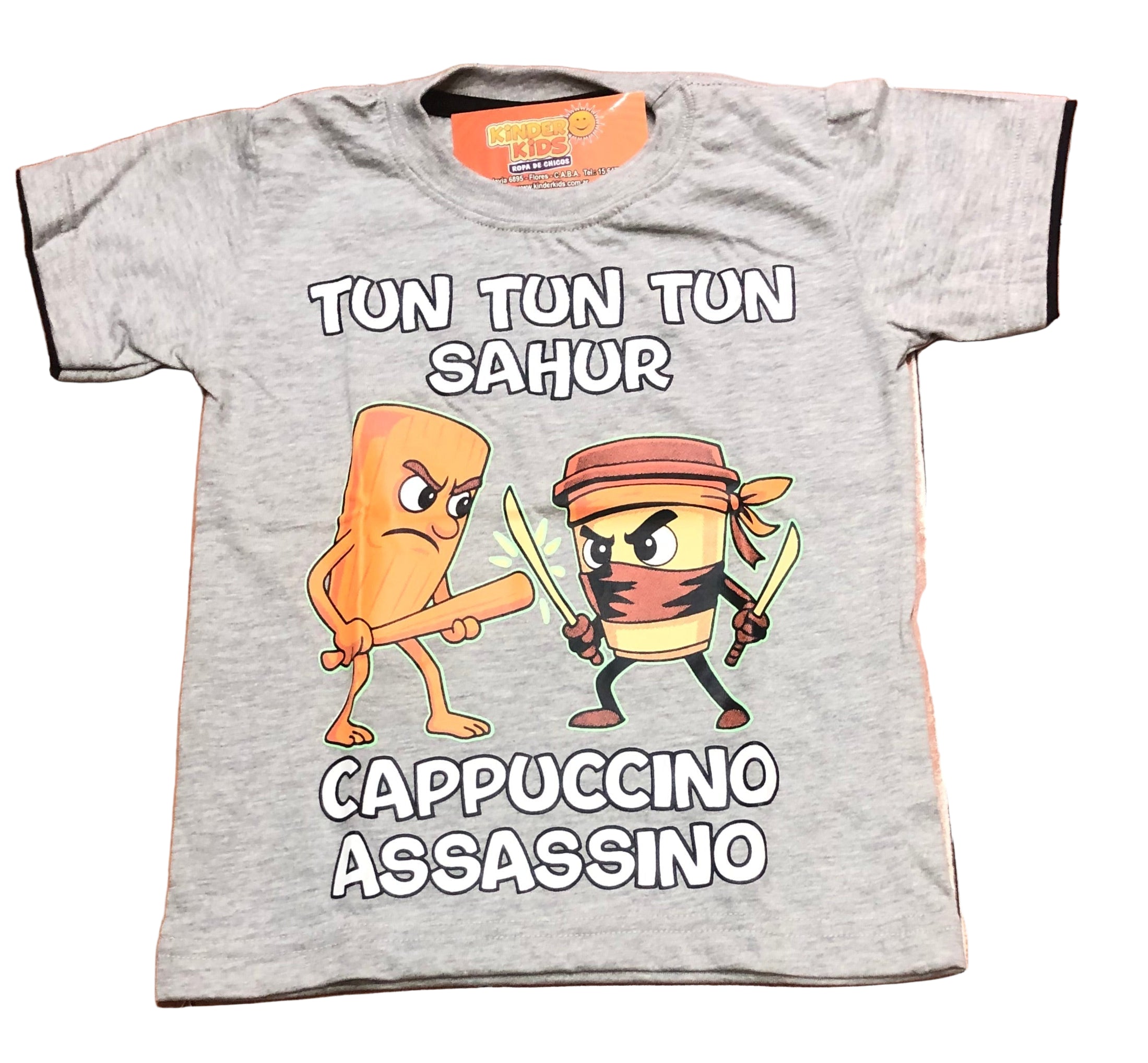 Remera TUN TUN TUN SAHUR de algodón brilla en la oscuridad