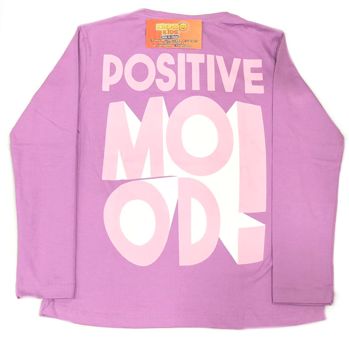 Remera POSITIVE MOOD! doble estampa de algodón