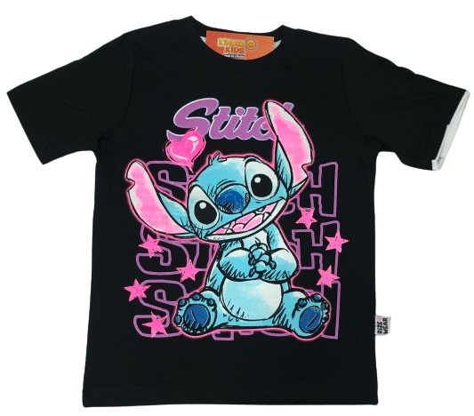 Remera STITCH brilla en la oscuridad de algodón