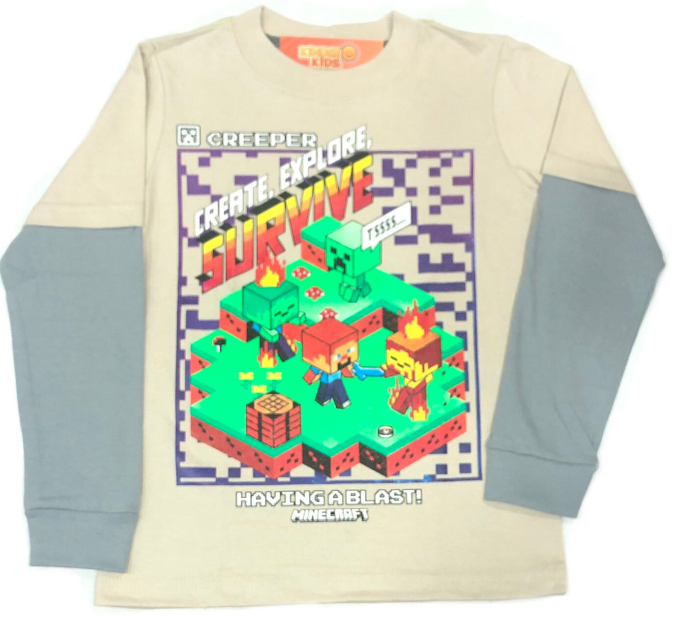 Remera MINECRAFT CREEPER brilla en la oscuridad de algodón