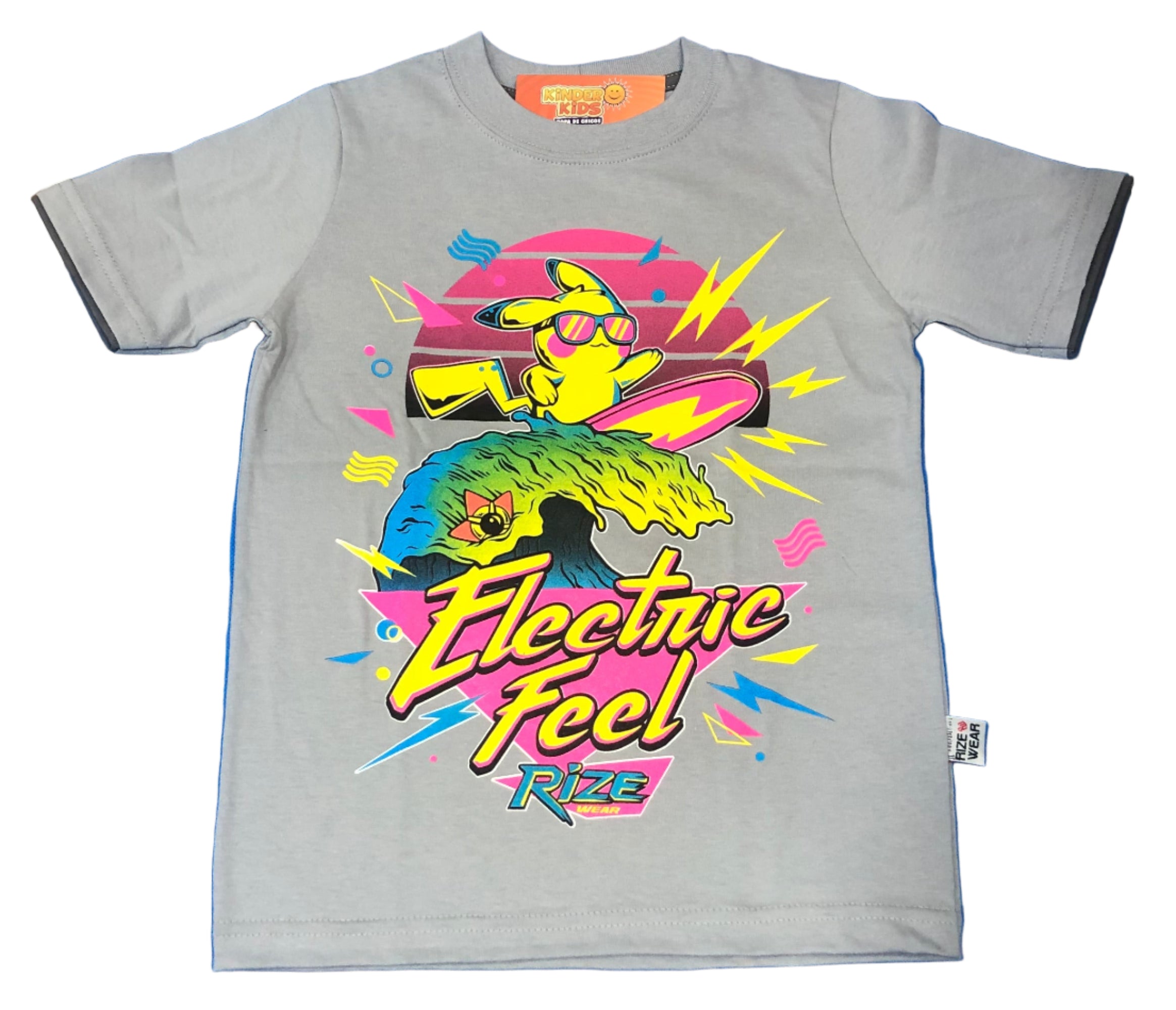 Remera PIKACHU SURF brilla en la oscuridad de algodón