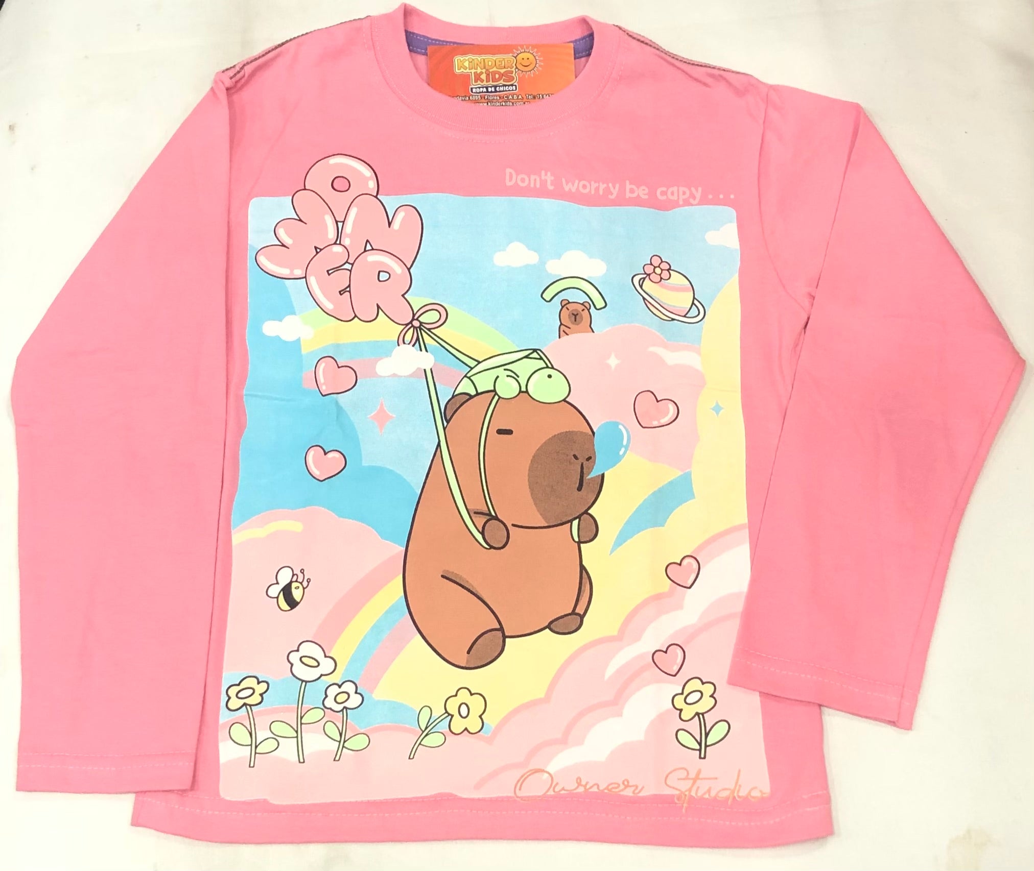 REMERA PERSONAJE CAPYBARA BRILLA EN LA OSCURIDAD