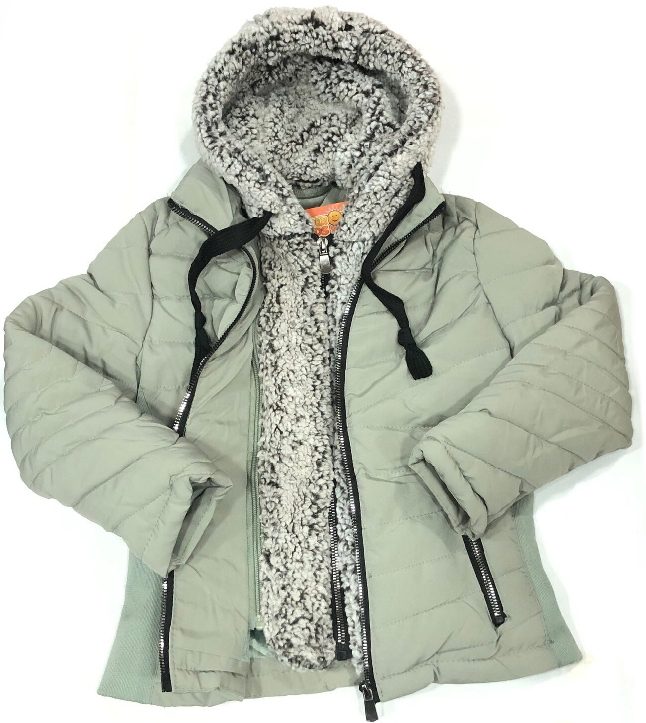 CAMPERA IMPORTADA C/ spandex, C/ capucha de Piel desmontable nena