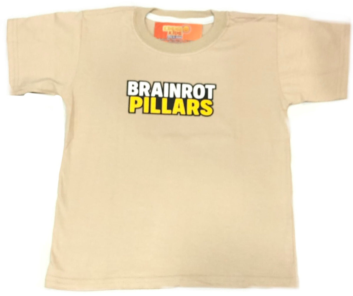 Remera BRAINROT PILLARS doble estampa de algodón