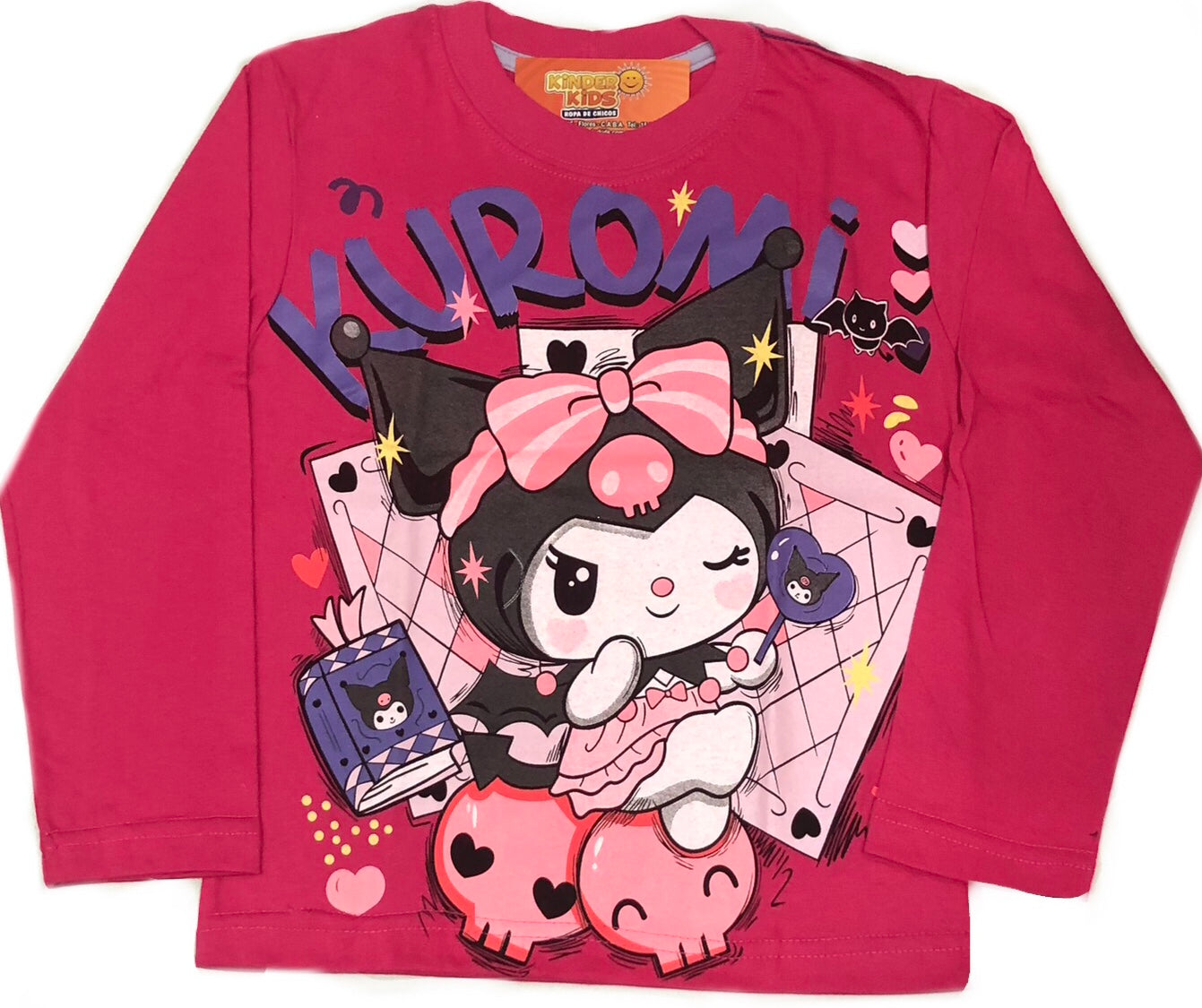 Remera KUROMI brilla en la oscuridad de algodón