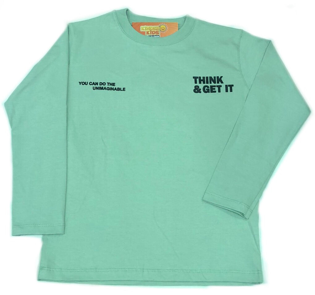 Remera THINK & GET IT doble estampa de algodón