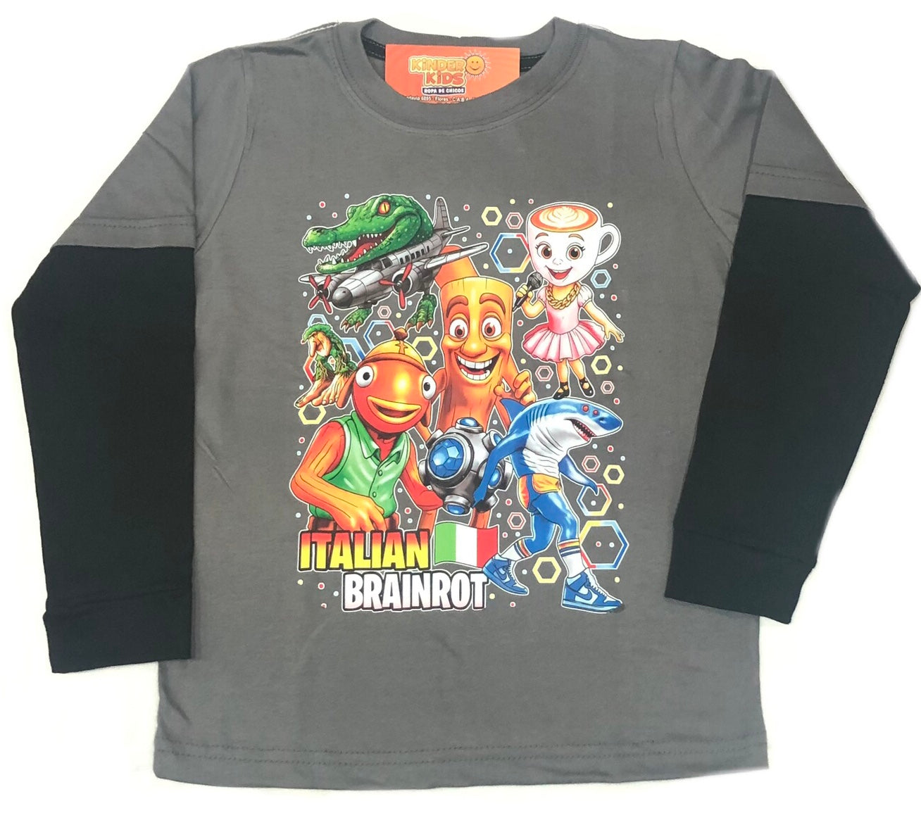 Remera ITALIAN BRAINROT brillo en la oscuridad de algodón