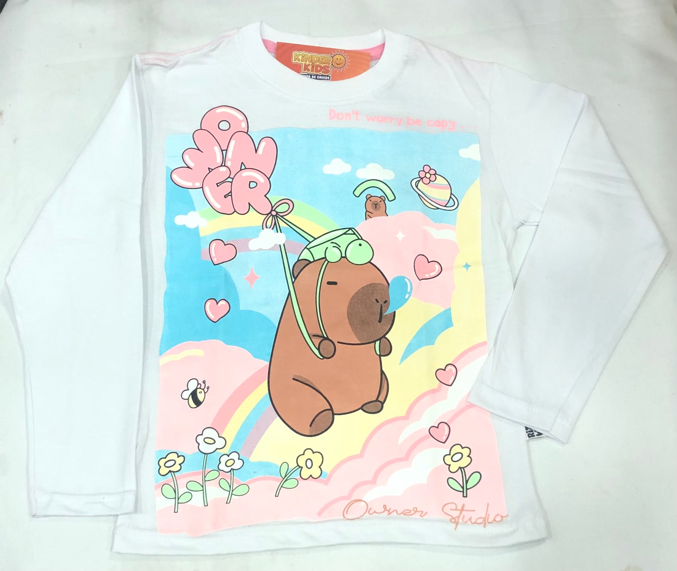 REMERA PERSONAJE CAPYBARA BRILLA EN LA OSCURIDAD