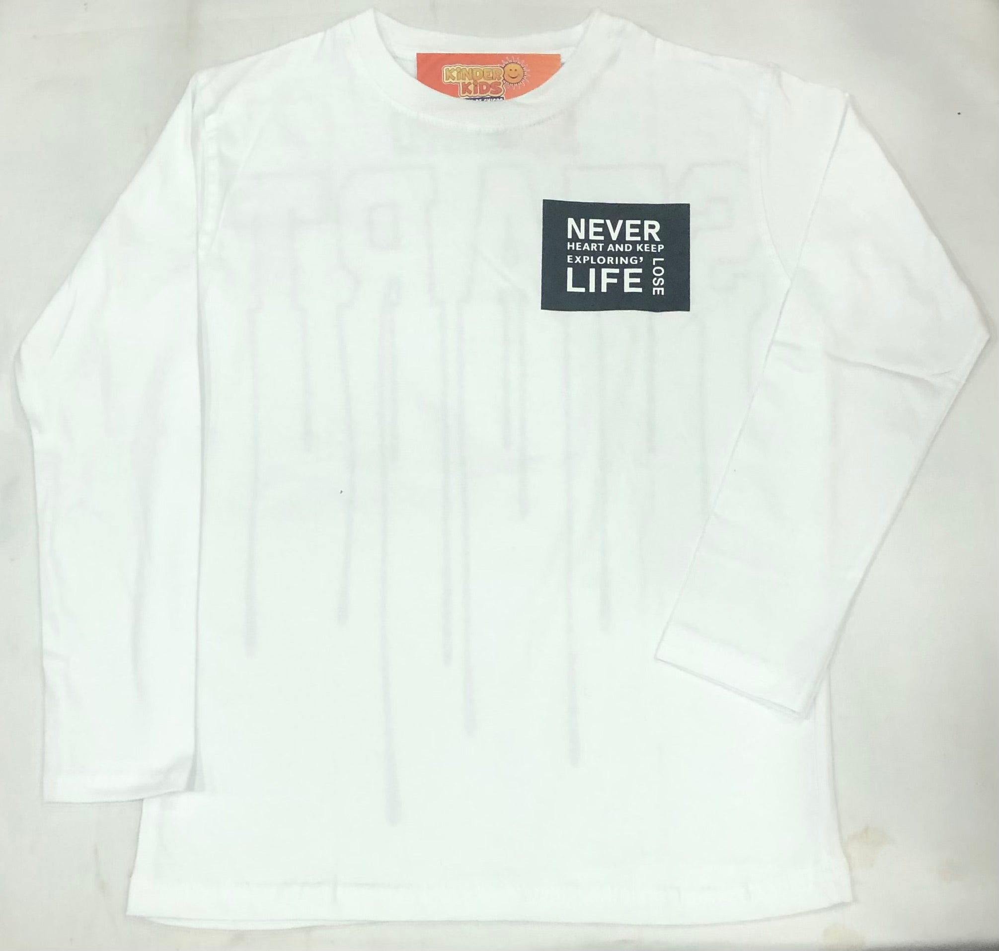 Remera NEVER LIFE doble estampa de algodón