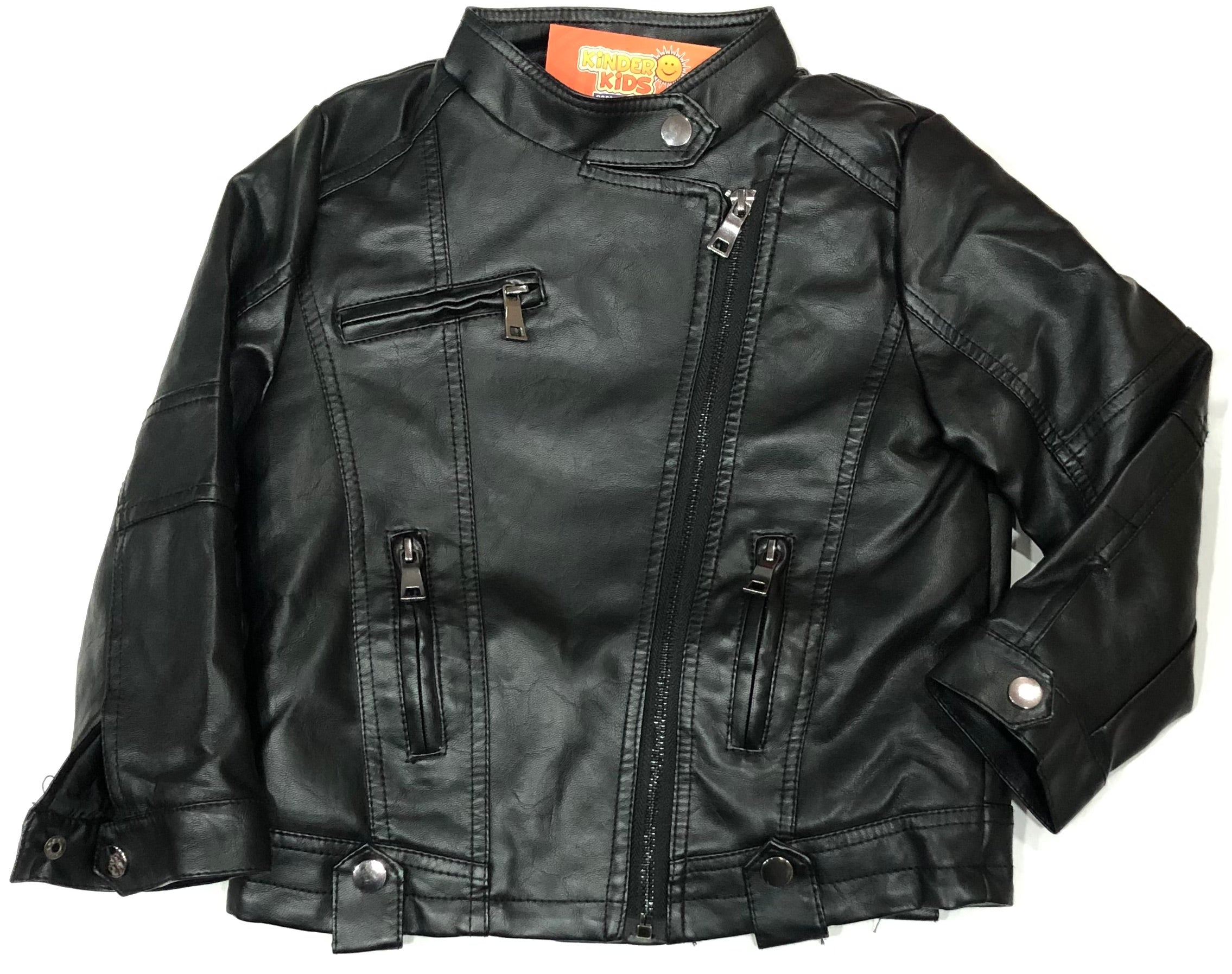 CAMPERA CUERO C/ cierre al costado
