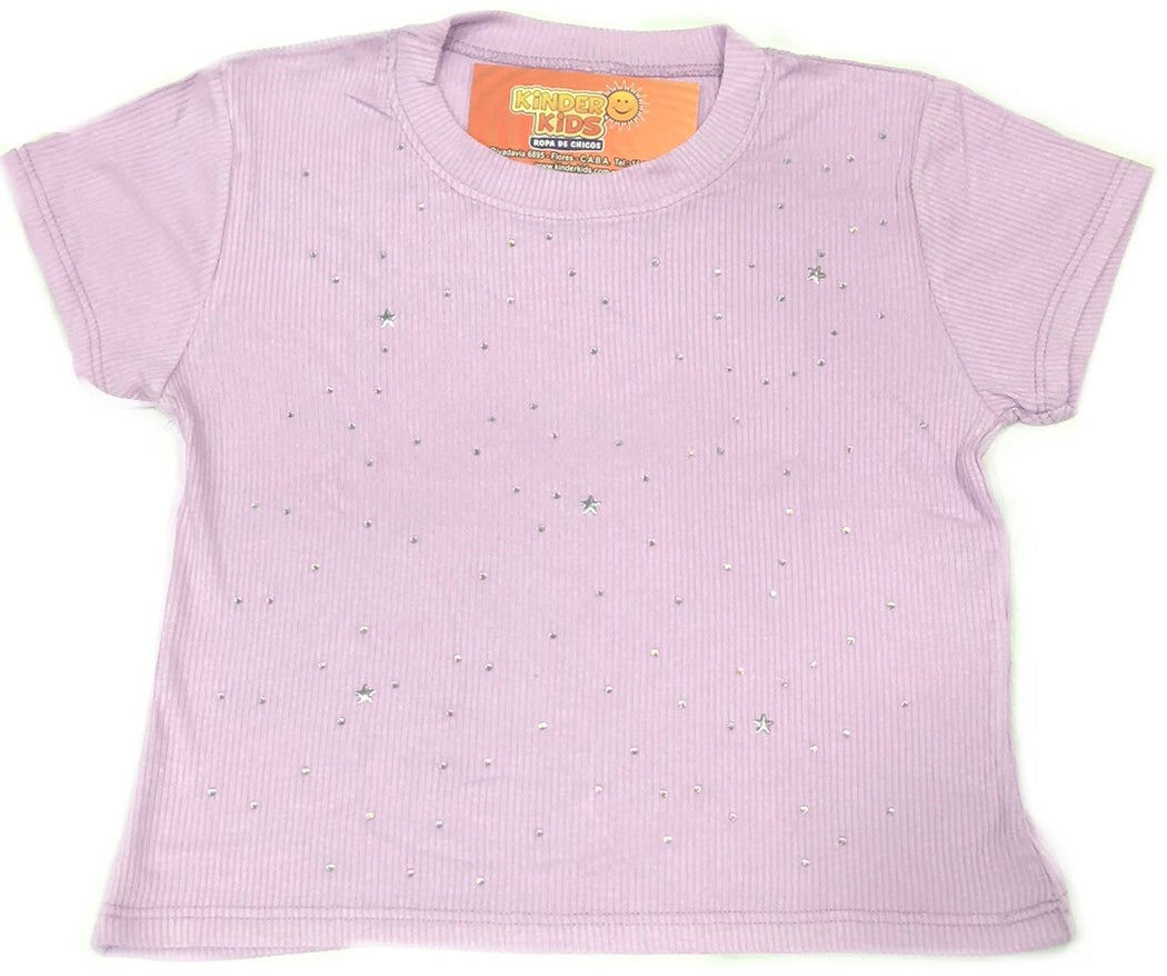 Remera pupera con brillo de morley