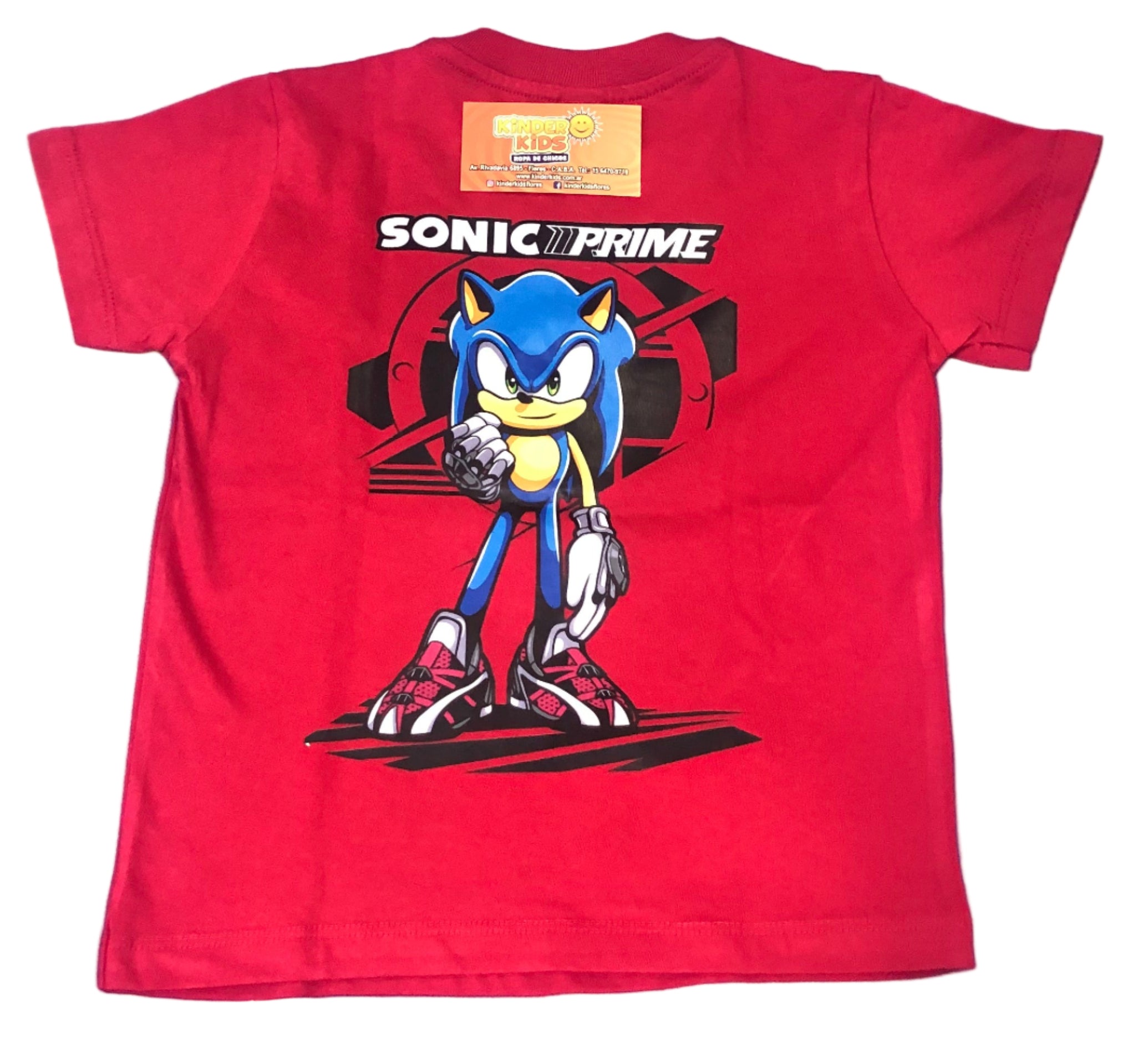 Remera SONIC PRIME FOXY doble estampa de algodón