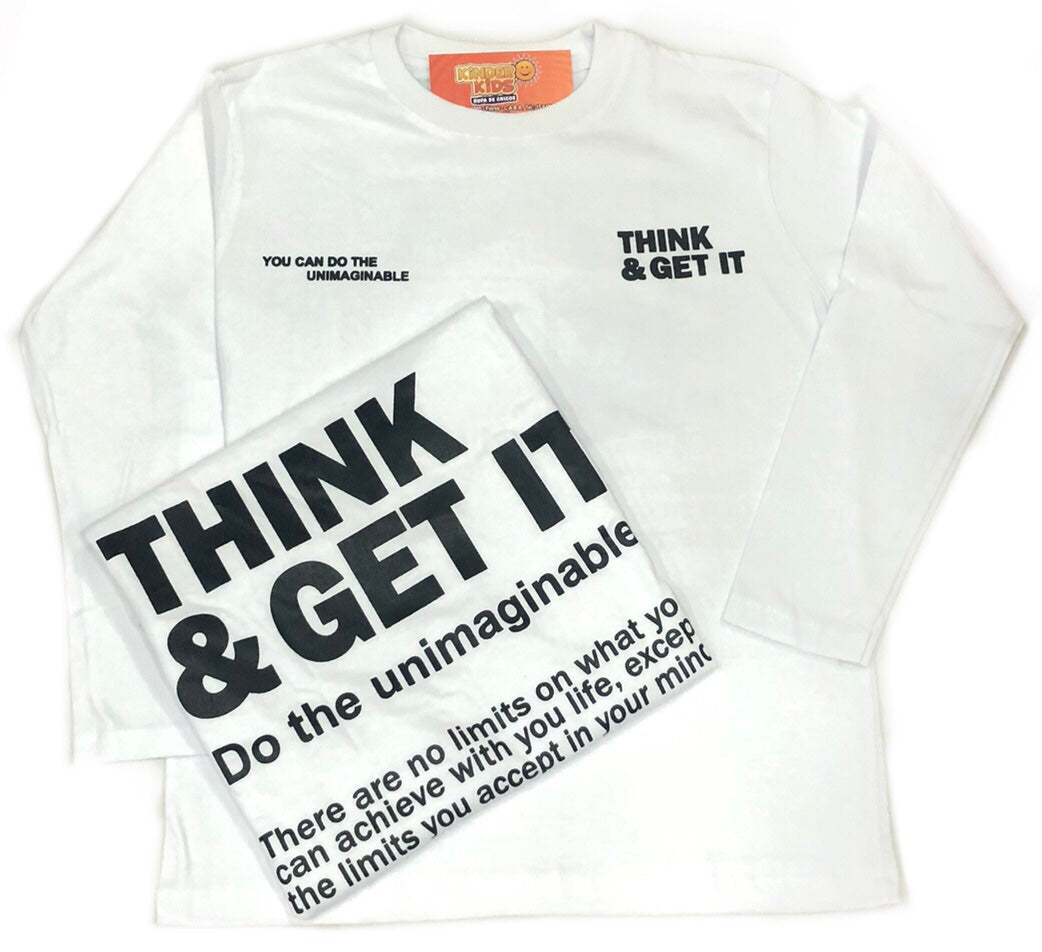 Remera THINK & GET IT doble estampa de algodón