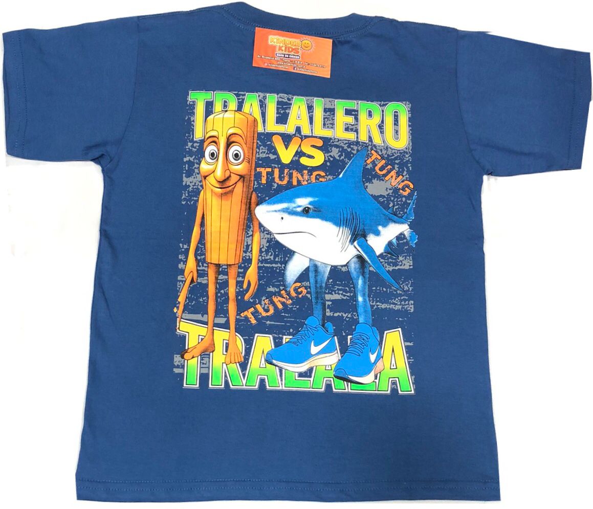Remera TRALALERO TRALALA doble estampa de algodón